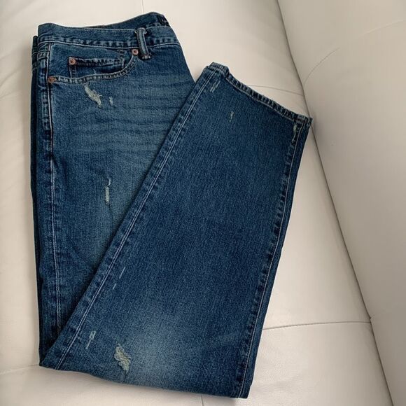 Lucky Brand 221 Original Straight Distressed Jeans Men’s Denim Size 36/32 - Picture 1 of 11